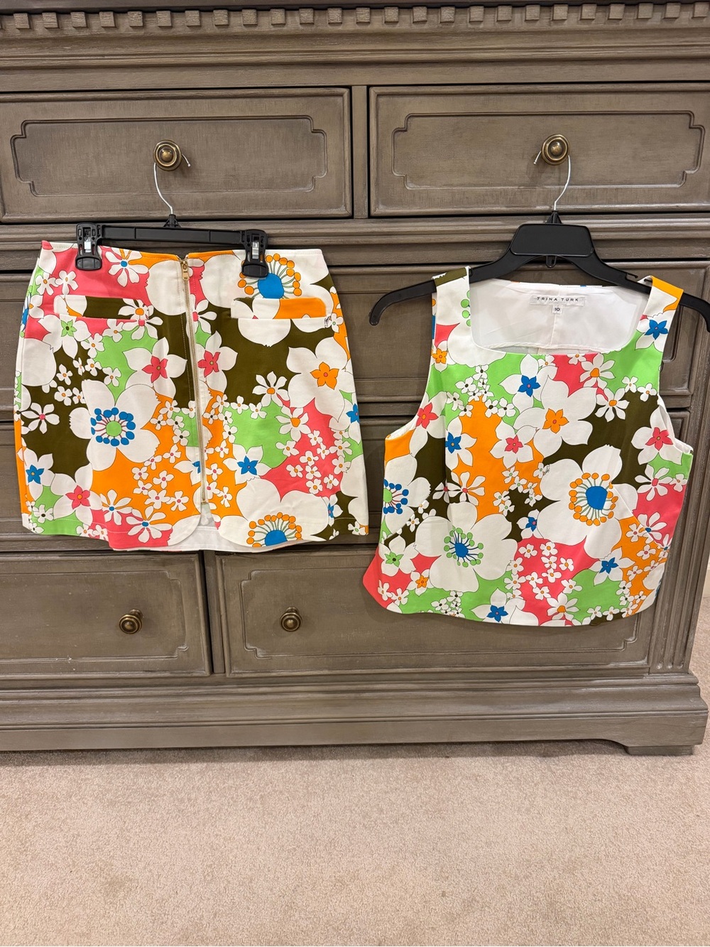 Trina Turk Two-Piece Skirt & Tank Set